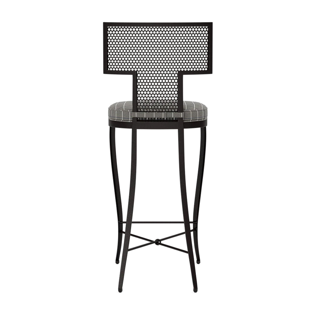 Made Goods Hadley Metal Outdoor Bar Stool in Clyde Fabric