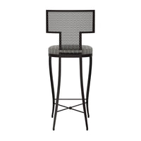 Made Goods Hadley Metal Outdoor Bar Stool in Clyde Fabric