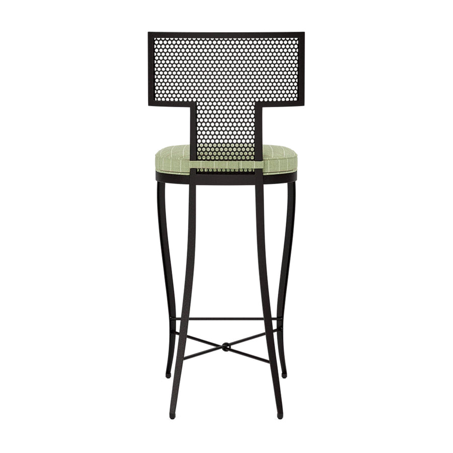 Made Goods Hadley Metal Outdoor Bar Stool in Clyde Fabric