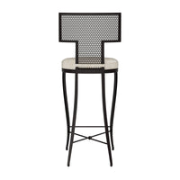 Made Goods Hadley Metal Outdoor Bar Stool in Danube Fabric