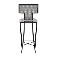 Made Goods Hadley Metal Outdoor Bar Stool in Danube Fabric