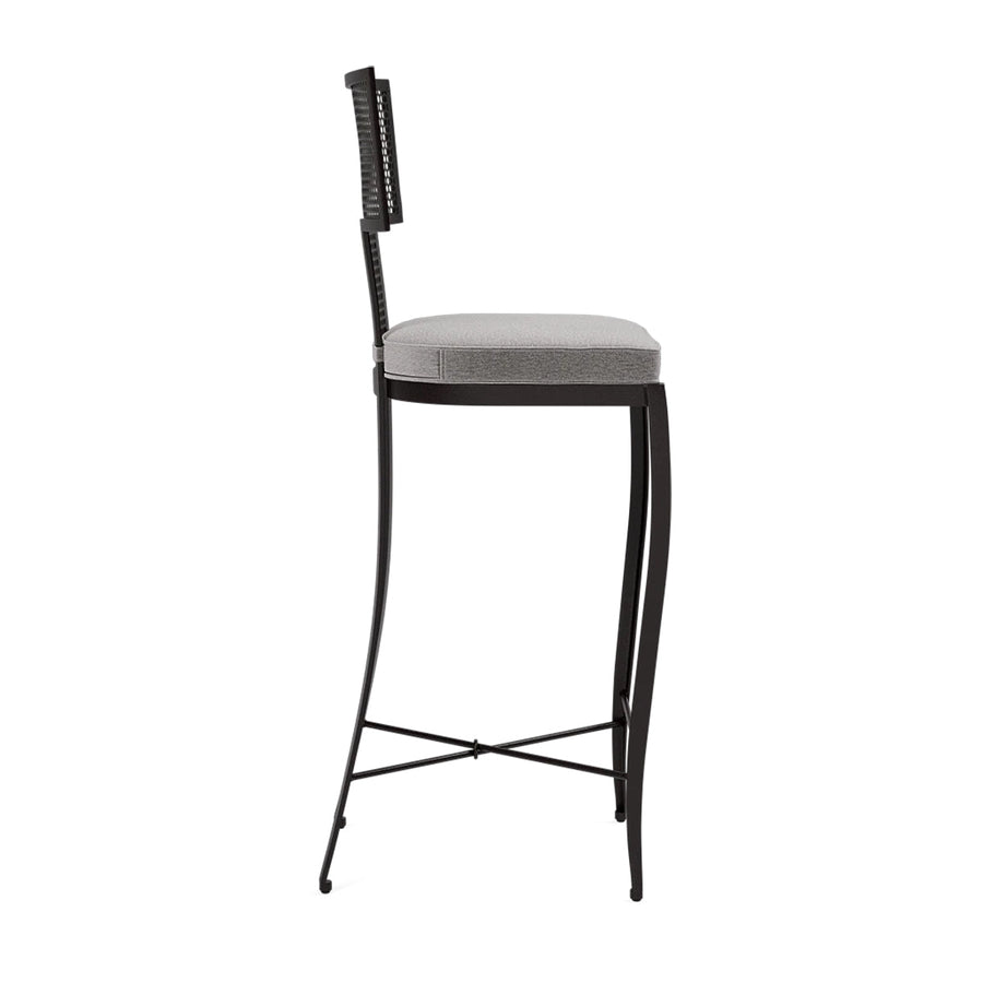 Made Goods Hadley Metal Outdoor Bar Stool in Havel Velvet