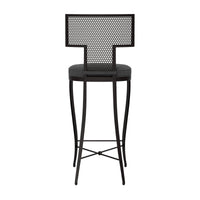 Made Goods Hadley Metal Outdoor Bar Stool in Pagua Fabric