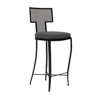 Made Goods Hadley Metal Outdoor Bar Stool in Pagua Fabric