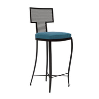 Made Goods Hadley Metal Outdoor Bar Stool in Pagua Fabric