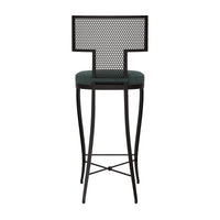 Made Goods Hadley Metal Outdoor Bar Stool in Pagua Fabric