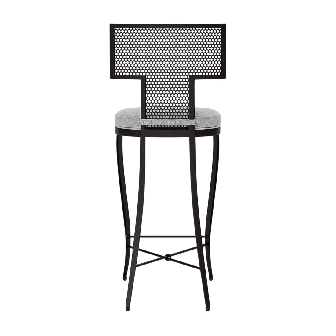 Made Goods Hadley Metal Outdoor Bar Stool in Pagua Fabric