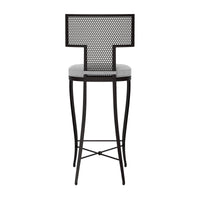 Made Goods Hadley Metal Outdoor Bar Stool in Pagua Fabric