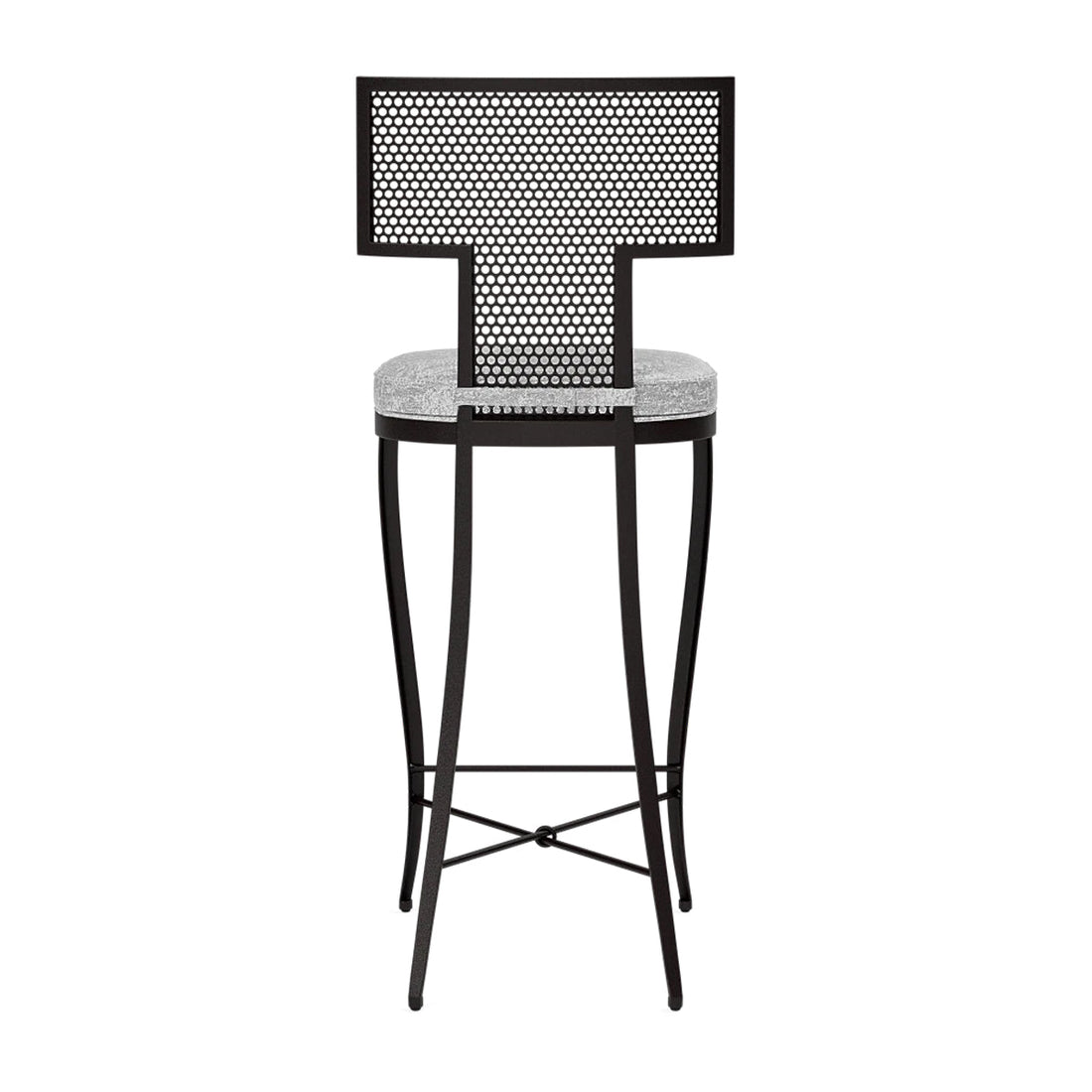 Made Goods Hadley Metal Outdoor Bar Stool in Volta Fabric