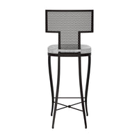 Made Goods Hadley Metal Outdoor Bar Stool in Volta Fabric