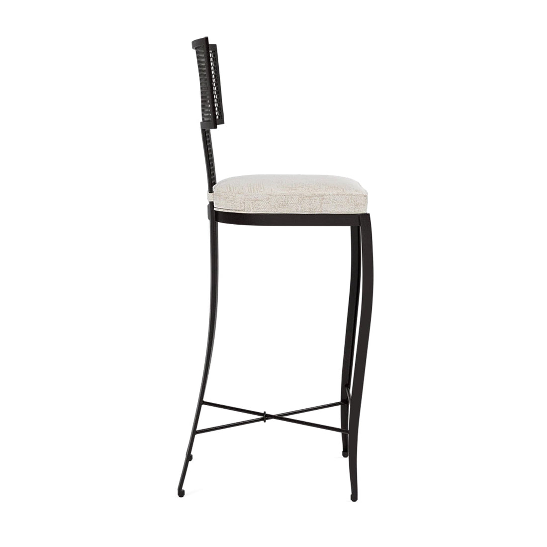 Made Goods Hadley Metal Outdoor Bar Stool in Volta Fabric