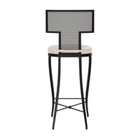 Made Goods Hadley Metal Outdoor Bar Stool in Volta Fabric