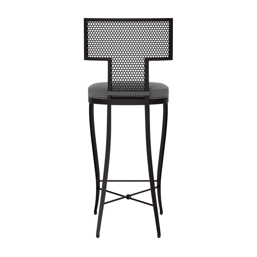 Made Goods Hadley Metal Outdoor Bar Stool in Weser Fabric