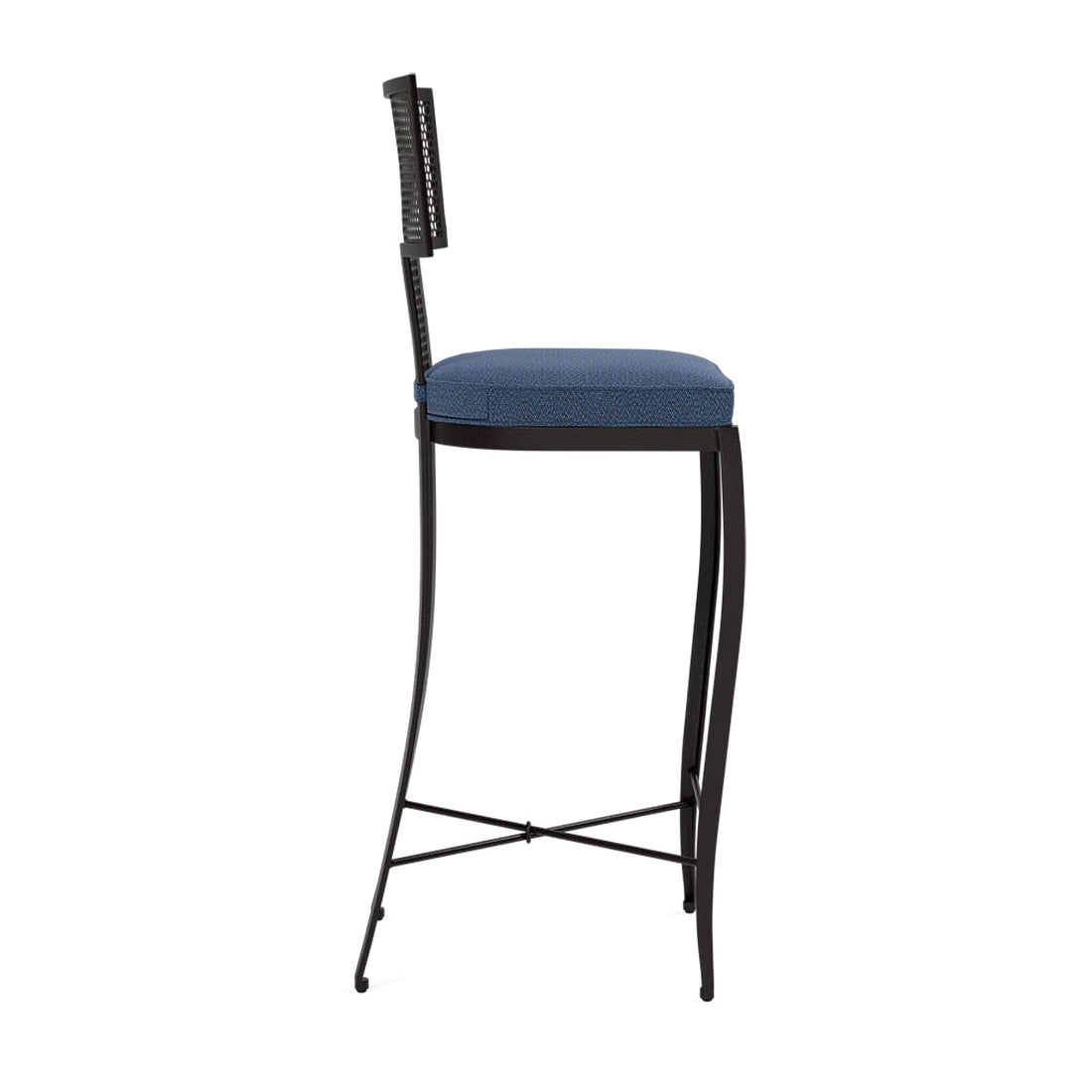 Made Goods Hadley Metal Outdoor Bar Stool in Weser Fabric