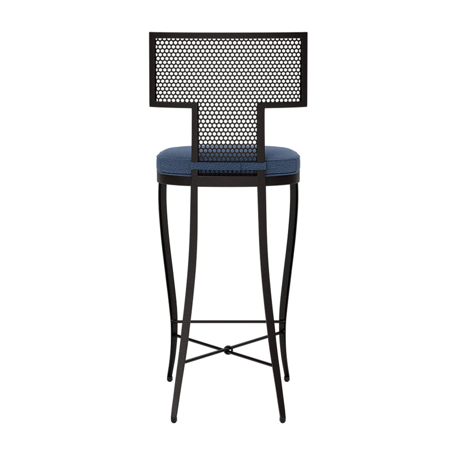 Made Goods Hadley Metal Outdoor Bar Stool in Weser Fabric