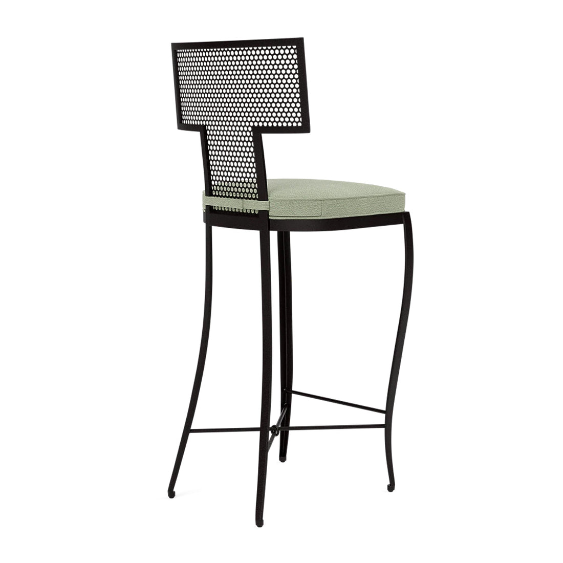 Made Goods Hadley Metal Outdoor Bar Stool in Weser Fabric