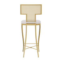 Made Goods Hadley Metal Outdoor Bar Stool in Alsek Fabric