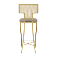 Made Goods Hadley Metal Outdoor Bar Stool in Alsek Fabric