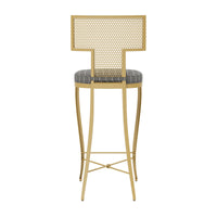 Made Goods Hadley Metal Outdoor Bar Stool in Clyde Fabric