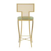 Made Goods Hadley Metal Outdoor Bar Stool in Clyde Fabric