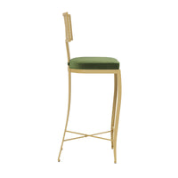 Made Goods Hadley Metal Outdoor Bar Stool in Havel Velvet