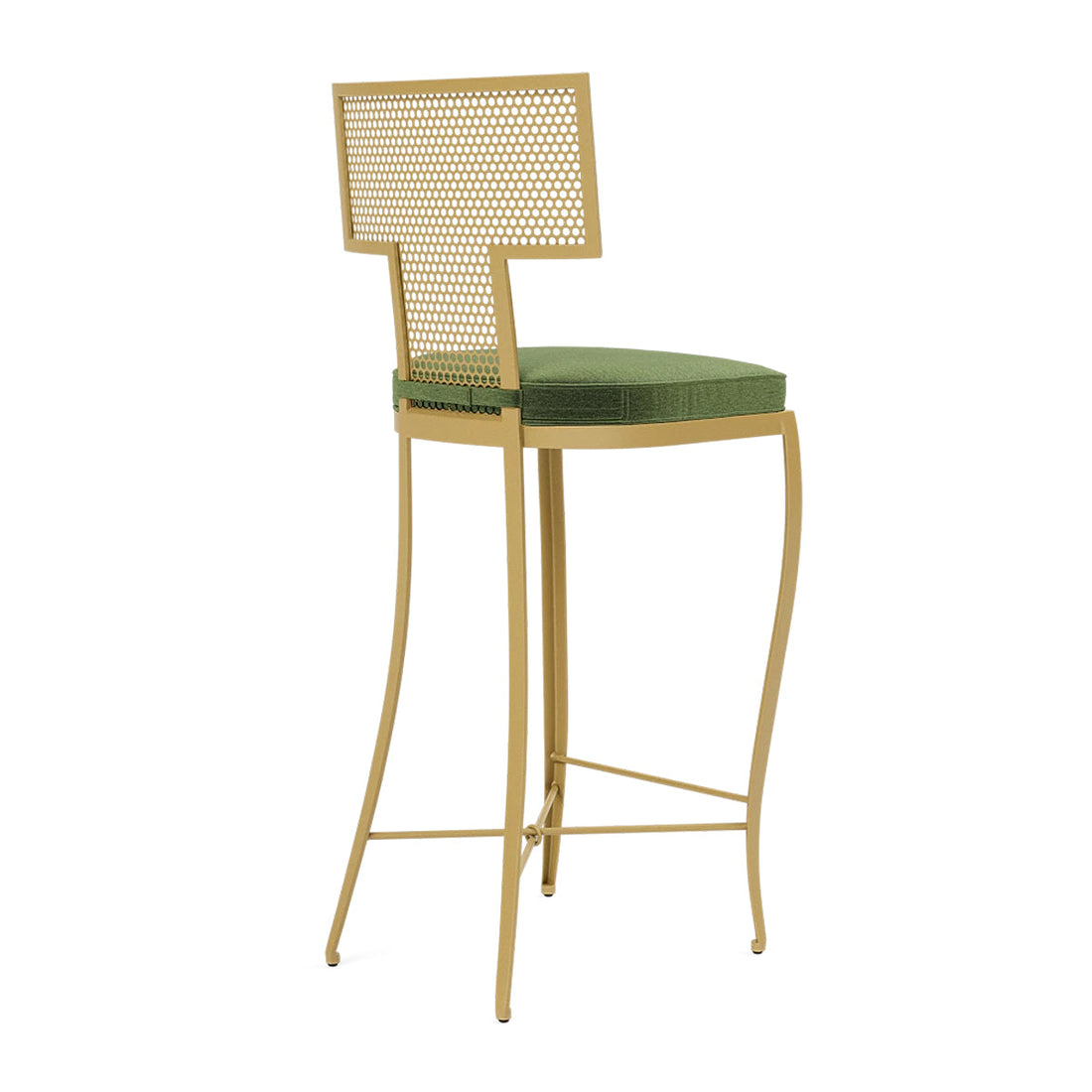 Made Goods Hadley Metal Outdoor Bar Stool in Havel Velvet