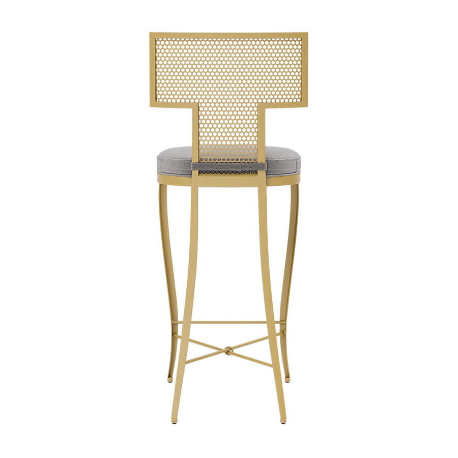 Made Goods Hadley Metal Outdoor Bar Stool in Havel Velvet