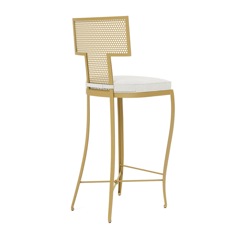 Made Goods Hadley Outdoor Bar Stool in Lambro Boucle