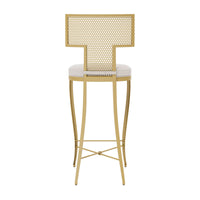 Made Goods Hadley Metal Outdoor Bar Stool in Pagua Fabric