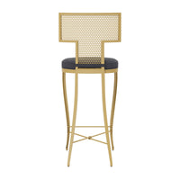 Made Goods Hadley Metal Outdoor Bar Stool in Pagua Fabric