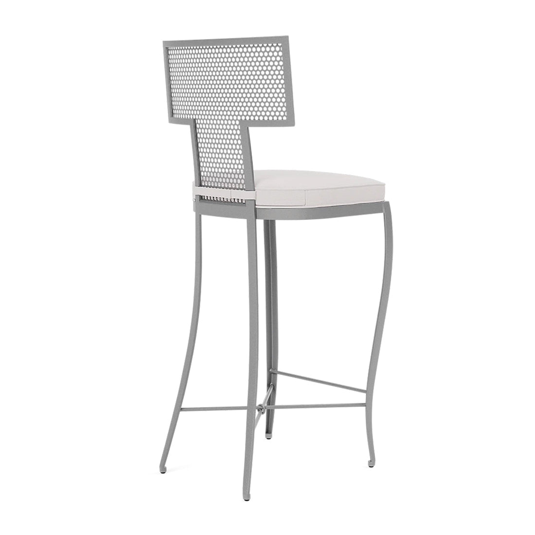 Made Goods Hadley Metal Outdoor Bar Stool in Alsek Fabric