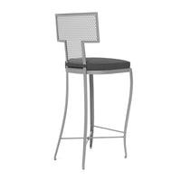 Made Goods Hadley Metal Outdoor Bar Stool in Alsek Fabric