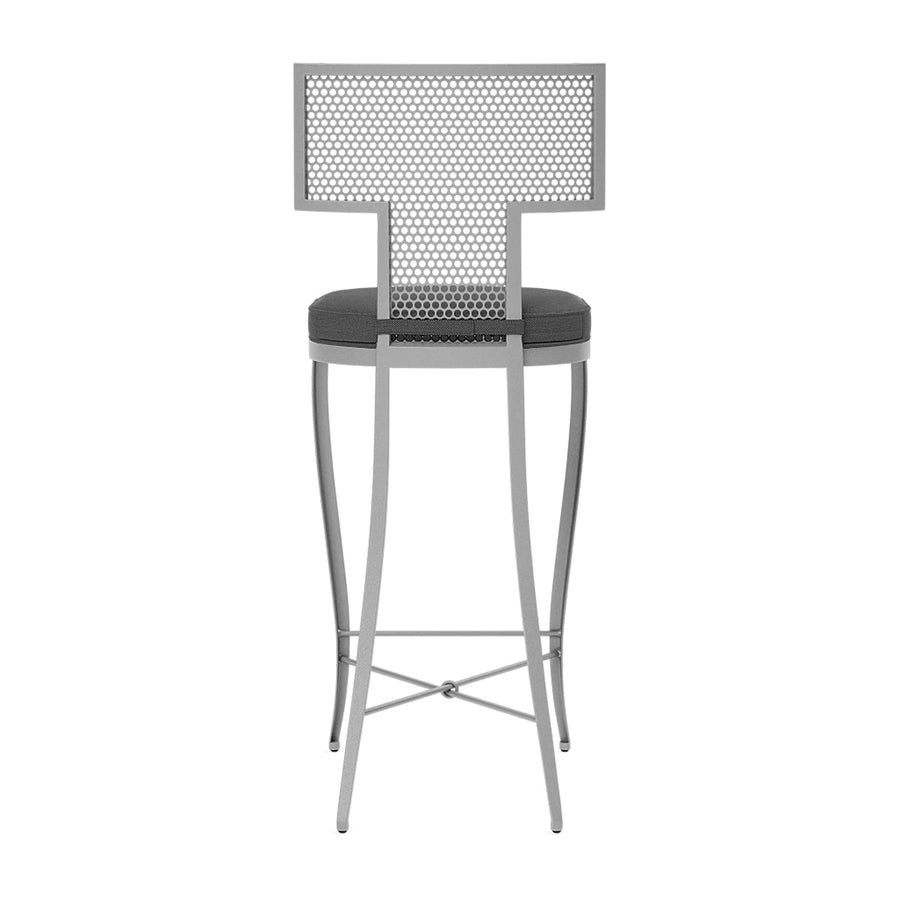 Made Goods Hadley Metal Outdoor Bar Stool in Alsek Fabric