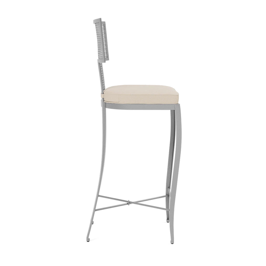 Made Goods Hadley Metal Outdoor Bar Stool in Alsek Fabric