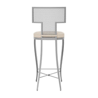 Made Goods Hadley Metal Outdoor Bar Stool in Alsek Fabric