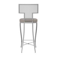 Made Goods Hadley Metal Outdoor Bar Stool in Alsek Fabric