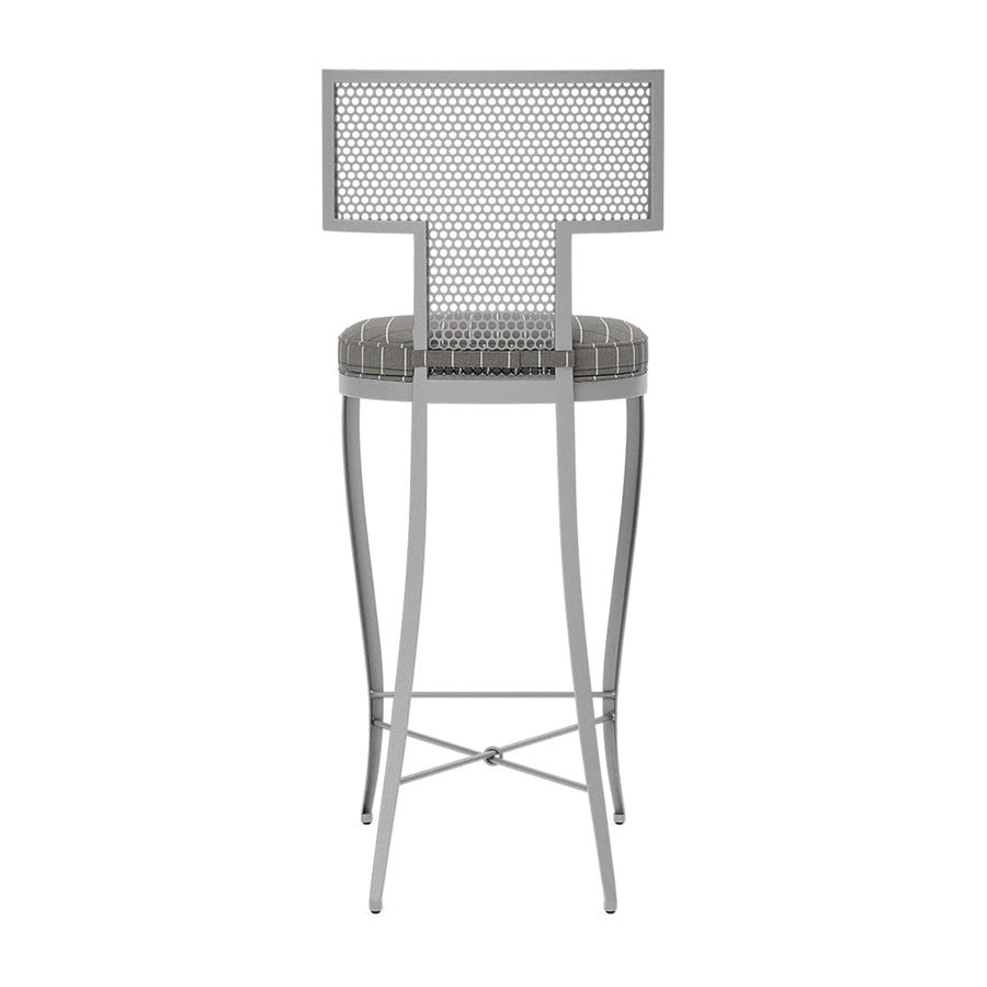 Made Goods Hadley Metal Outdoor Bar Stool in Clyde Fabric