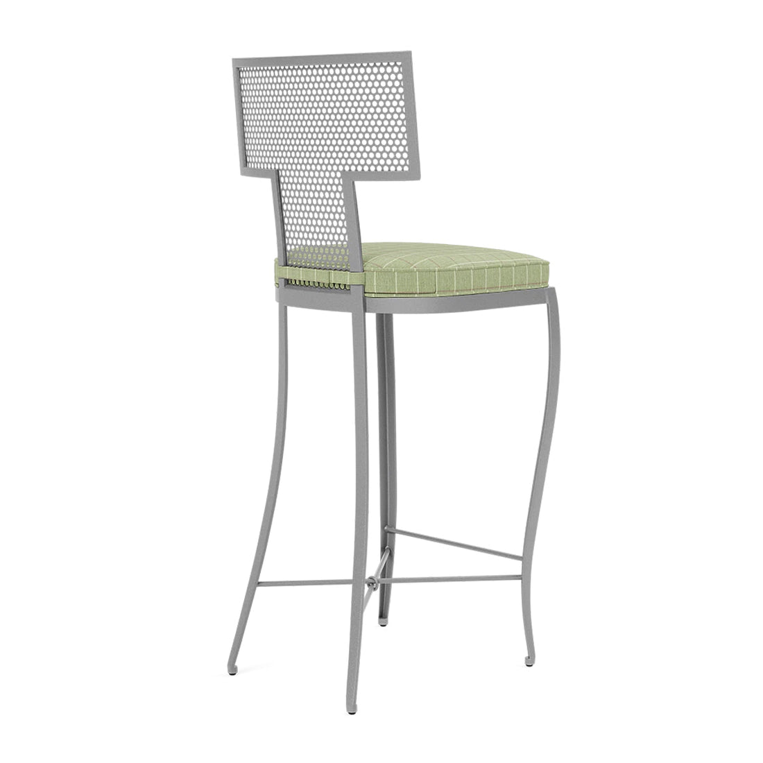 Made Goods Hadley Metal Outdoor Bar Stool in Clyde Fabric