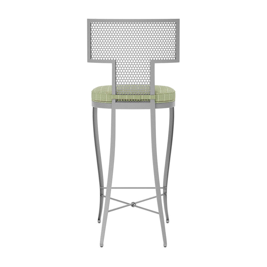 Made Goods Hadley Metal Outdoor Bar Stool in Clyde Fabric