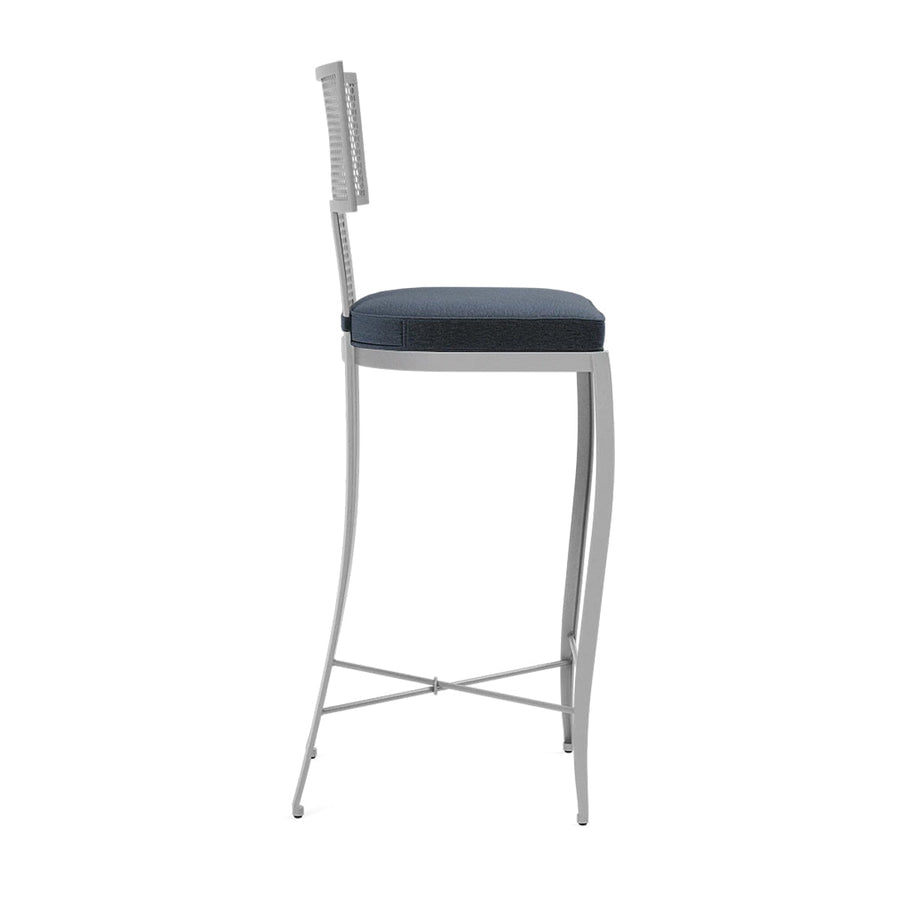 Made Goods Hadley Metal Outdoor Bar Stool in Havel Velvet