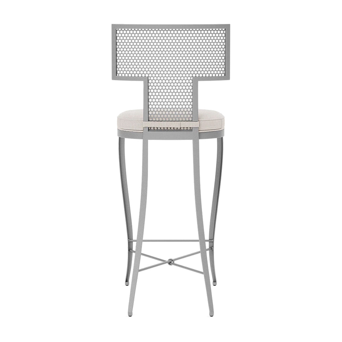 Made Goods Hadley Metal Outdoor Bar Stool in Pagua Fabric