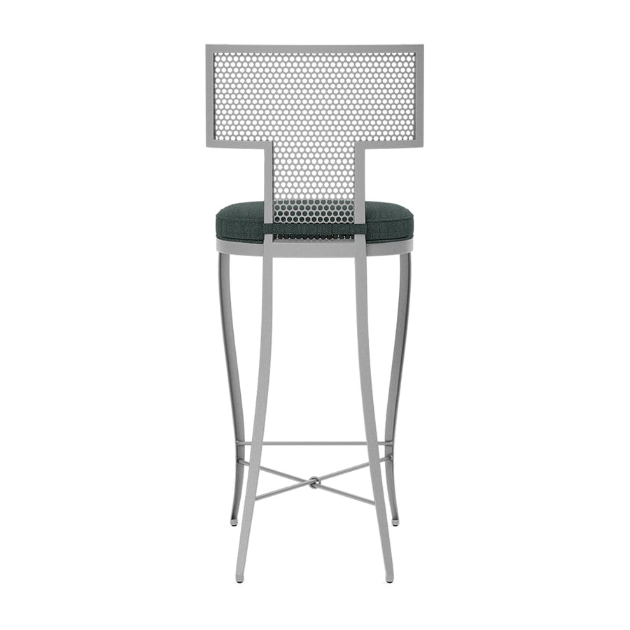 Made Goods Hadley Metal Outdoor Bar Stool in Pagua Fabric