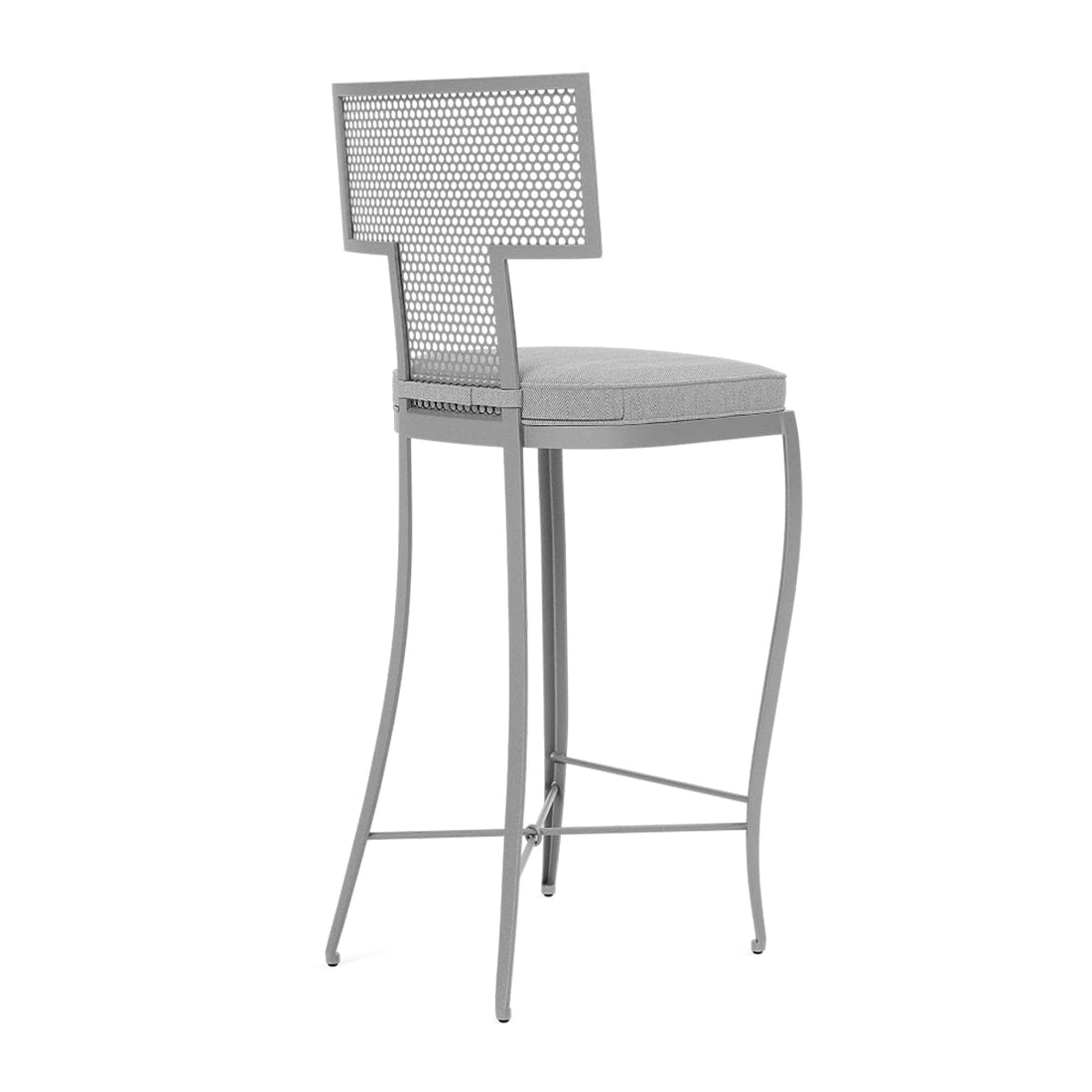 Made Goods Hadley Metal Outdoor Bar Stool in Pagua Fabric