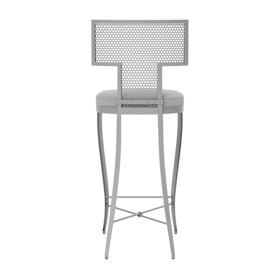 Made Goods Hadley Metal Outdoor Bar Stool in Pagua Fabric