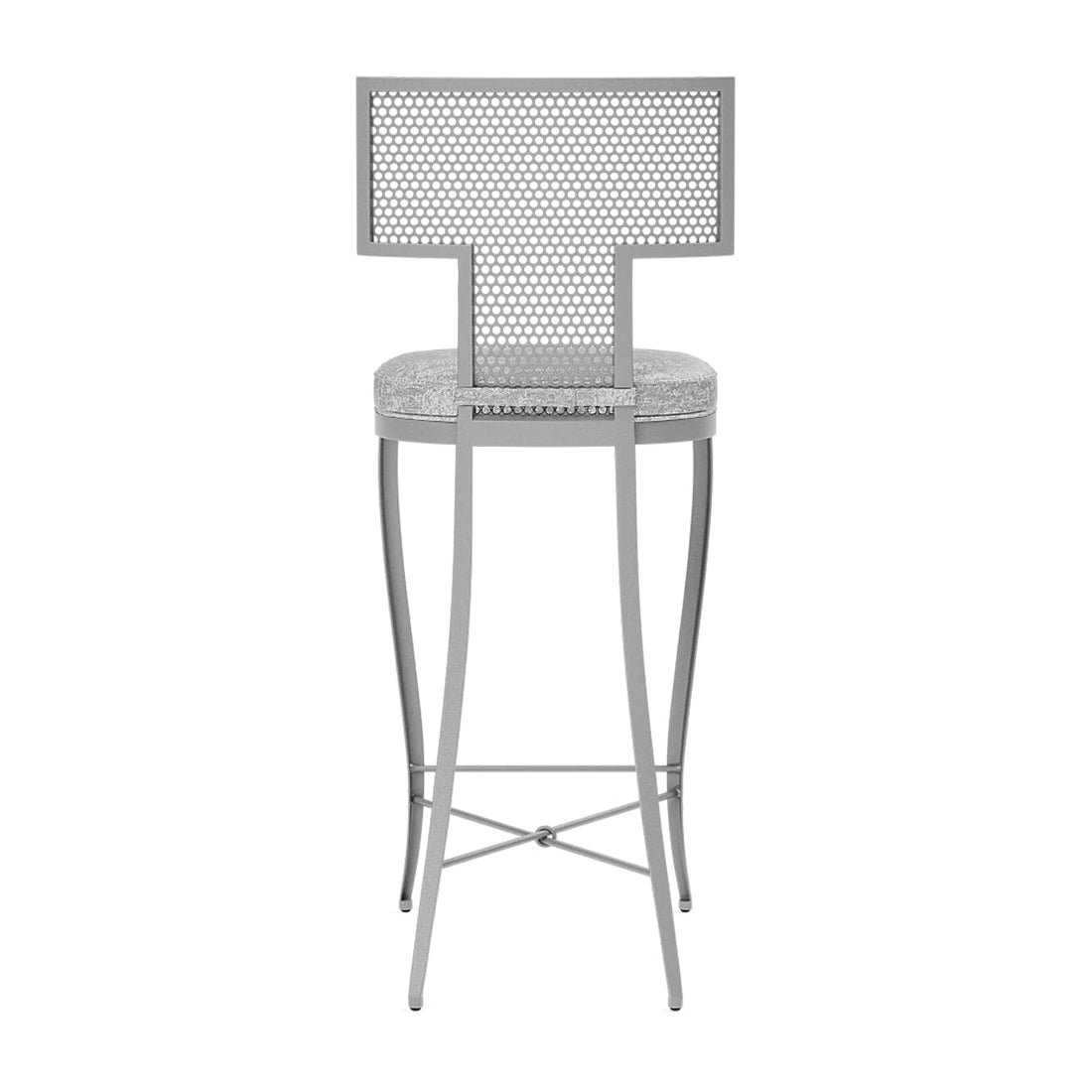 Made Goods Hadley Metal Outdoor Bar Stool in Volta Fabric