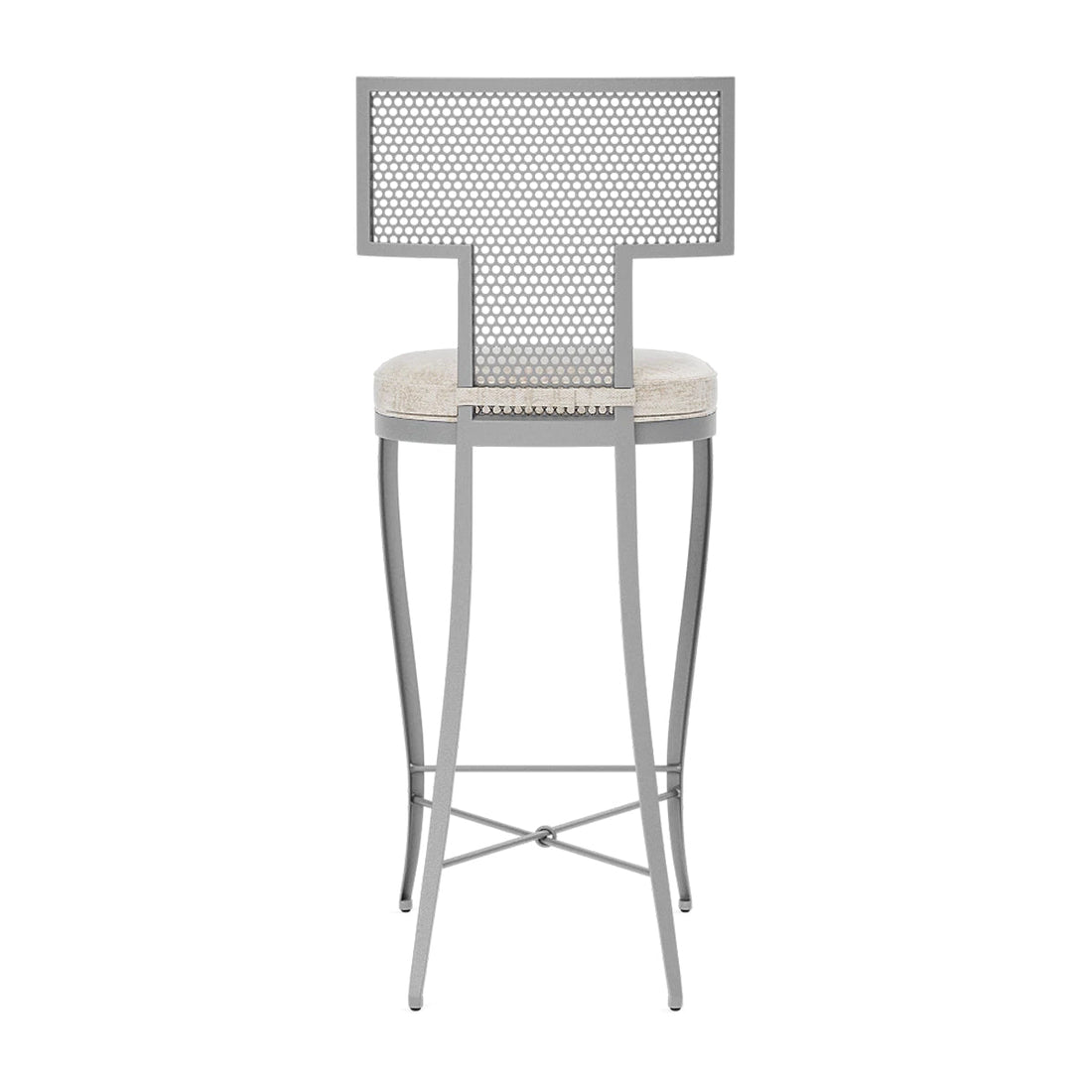 Made Goods Hadley Metal Outdoor Bar Stool in Volta Fabric