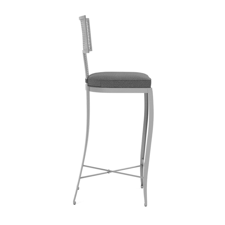 Made Goods Hadley Metal Outdoor Bar Stool in Weser Fabric