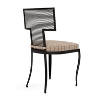 Made Goods Hadley Metal Outdoor Dining Chair in Clyde Fabric