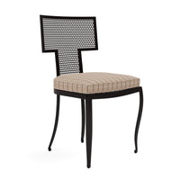 Made Goods Hadley Metal Outdoor Dining Chair in Clyde Fabric