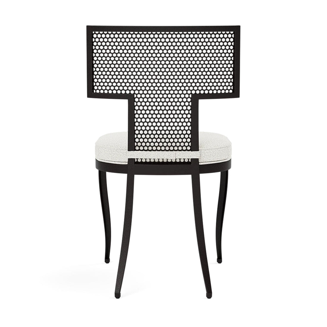 Made Goods Hadley Metal Outdoor Dining Chair in Lambro Boucle